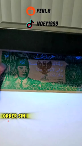 Uang Uka2 1000 Soekarno Hijau – Souvenir Uka2 Berkaligrafi Arab