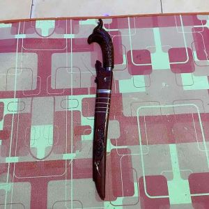 pisau Badik garuda viral bahan baja strif panjang 40cm ukiran tangan