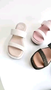 Kimage ♦️ พร้อมส่ง ส่งไว รุ่น FM101 สูง 2.5 นิ้ว รองเท้าผู้หญิงแฟชั่น รองเท้าฟิตฟอปเพื่อสุขภาพ ซับในนิ่มใส่สบายเท้า