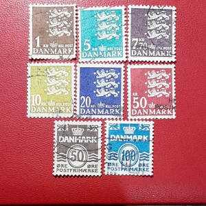 Prangko Denmark klasik Koleksi Kuno 8 pcs Campur USED