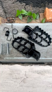 Ubah Model Lebar Gerigi Pijakan Kaki Depan KLX Cross Trail