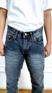 Celana panjang pria Standart Slimt NOLLAPHAN Bahan Kanvas premium tebal bagus terbaru Snow Black Blitz Jazz SIZE 27-38 bisa bayar ditempat / C.O.D