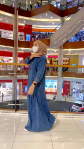 DRESS GAMIS MODE QAIREEN JEANS TERBARU BY IRISH LABEL