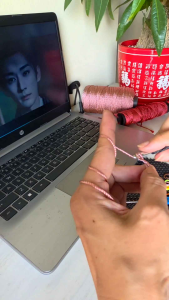 Beg Sandang Kait Tangan | Gaya Korea | Beg Boho Rajut Tangan//