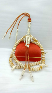 Tasbih Tijani Batu Marjan Putih Kombinasi Tulang Kerbau A474