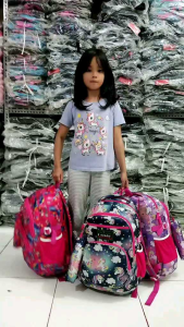 Tas Anak Perempuan GUZEL MALAVITA PONY GRADASI Tas Anak Sekolah SD SMP Model Terbaru GRATIS Tempat Pensil & Jas Hujan