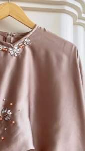 PROMO Kaftan Riyana Baju Lebaran Hari Raya Simple 2Look Mewah Detail Mote Material Premium Model Kekinian Dress Muslimah Fashionable Original