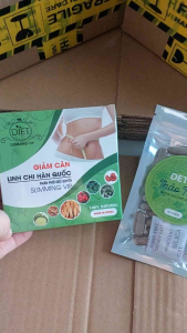 viên uống giảm cân linh chi 1 hộp 30 viên  kèm 30v detox xiết eo định hình lấy lại vòng eo con kiến
