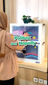 LEMARI LIPAT PLASTIK NAPOLLY POLIBOX RODA RAK SERBAGUNA CONTAINER BOX