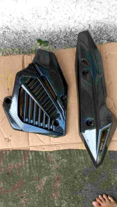 tameng knalpot dan tutup radiator vario 150 new 2018 karbon
