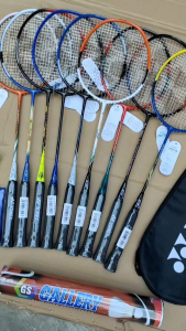 Paket Komplit Raket Bulutangkis Senyawa Tanpa Sambungan & 12 Pcs Raket Badminton