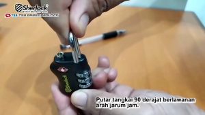 Gembok TSA Travel Sherlock Combination 3 Codes ABS Body (ORI TSA)