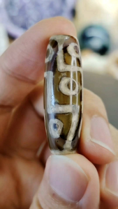 Natural Tibetan Nine Eye DZI Agate Crystal Drum Beads SD02 #DZI #Natural Crystal