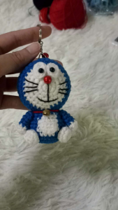 พวงกุญแจไหมพรม โดเรม่อน