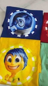 T-Shirts Inside-Out Emotion Character Cartoons High Quality Cotton Womenswear