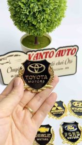 Bộ 2 Logo Bông Lúa Trang Trí Ô Tô Đầy Đủ Logo Các Hãng Xe