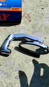 Spion Tanduk Oval Kaca Putih Crom & Spion Jalu Kaca Putih Krom