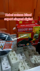 Kabel Antena Tv Kitani Coaxial 5C+Jek 25 Meter Full Tembaga Kabel tv digital antena super jernih