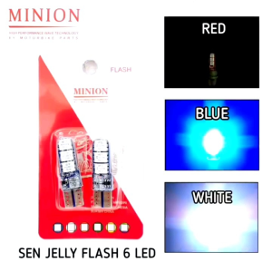 Sen jelly flash - Sen colok jelly kedip - Lampu led T10 - lampu kota 6led
