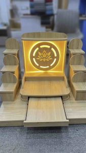 BÀN THỜ THẦN TÀI - THỔ ĐỊA HOA SEN CÓ VIỀN ĐÈN LED