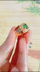 CINCIN BATU GREEN TOPAZ ASLI NATURAL