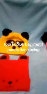 PROMO TOPI KUPLUK BAYI RAJUT MOTIF KUCING