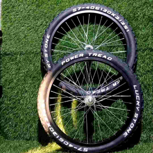 roda sepeda 20 in sepasang 20x2.125/ wheelset 20in lucky stone 20x2.125 universal sepeda 20in