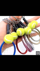 GANTUNGAN KUNCI RAKET TENIS & BOLA/SOUVENIR/GANCI/KEYCHAIN