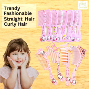 T.Ph Hello Kitty Hair Comb for Kids Girls Women Straight & Curly Hair Fashion Cute Tooth Comb Suklay Sa Buhok Pambata