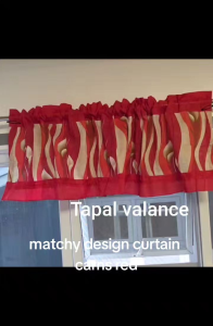 2 Red Carns matchy curtain geena fabric msp single printed door curtain