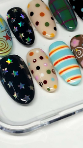 Nailsbox thủ công Y5 chấm bi+ ngôi sao
