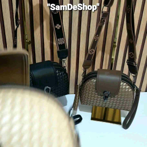 Tas Wanita Ghina Sling Bag - Tas Selempang Wanita 3 Ruang Kulit Sintetis Lokal Premium