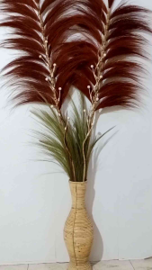 Dekorasi rayung isi 2 Bundling Pampas Rayung Kering Dekorasi GRATIS 1 BAMBU ULIRi/Rayung Rustic/Rayung Murah