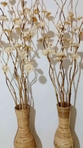 5 Bambu Ulir Bunga Jambe Bundling 5pcs stik Jambe Dekorasi Bunga Jambe