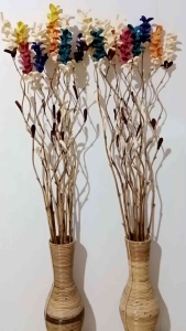 5 Bambu Ulir Natural Bunga Klobot Tangkai 1 Murah GRATIS 2 BAMBU ULIR