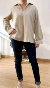 ●ECLAIRE● 063 Blouse Blus Rami Lengan Panjang Longsleeves Polos Basic Kasual Casual Dasar Korea Kerja Dailywear iols