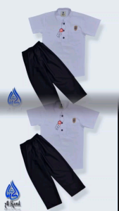 AL KAMIL || SETELAN KOKO KURTA ANAK HITAM/PUTIH || USIA 3-15 TAHUN BAHAN KATUN OXFORD PREMIUM