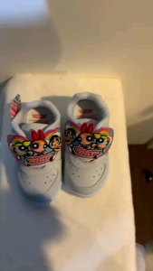 รองเท้าพละ เด็กหญิง พาวเวอร์พัฟ เกิลล์ เด็กอนุบาลแอดด้า ติดเทปตีนตุ๊กแก (ไม่มีไฟ) ออกบิลเบิกได้