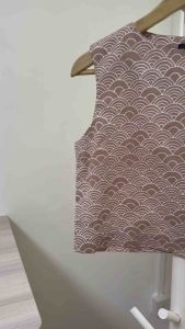 ❤️❤️Batik Stamp Chocolate Milk Wave Pattern M Size Top Sleeveless❤️❤️