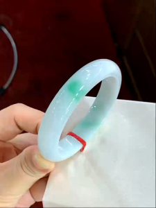 Jade bangle 52.7mm singapore can view and try grade A