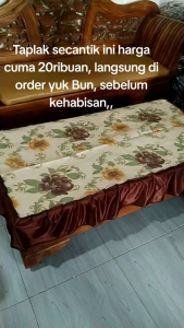 Taplak Meja Motif Floral -Taplak Meja Ruang Tamu