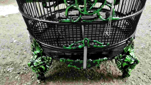 SANGKAR BURUNG RATU LAUT MAHKOTA MARMER ABSTRAK PIBER KANDANG PERKUTUT/MERPATI TERBAIK CIANJUR