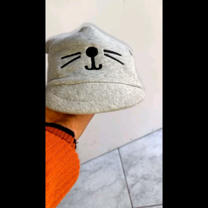 Topi bayi laki laki bordir nama untuk usia 1 sampai 2th karakter kucing lucu