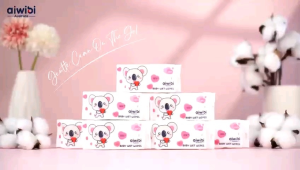 AIWIBI Premium Minipack Baby Wet Wipes 32 Sheets (4 small packs) Natural Green Tea Tisu Tissue Basah Bayi