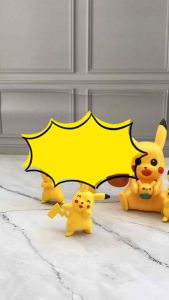 [1 SET ISI 6] MINIATUR KUE TART PIKACHU KUNING BAHAN PLASTIK RINGAN POKEMON GO HIASAN PEMANIS BIRTHDAY CAKE ULTAH KUE ULANG TAHUN ANAK POKEMON GO BOCIL PIKACU PIKHACU