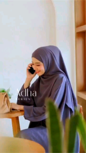 ADHA SERIES SE SET TUNIK +JILBAB +ROCK PLISKET PREMIUM