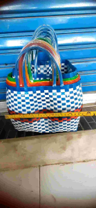 Tas Anyaman Plastik Model Oval 27x16x23 26x16x19 Warna Random