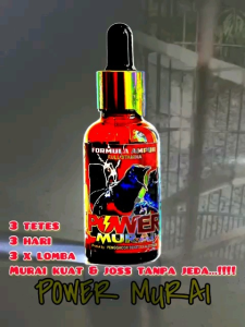 Power Murai Suplemen Burung Murai Gacor Tanpa Jeda - Ebod Strong Murai - Doping Pleci Vitamin Burung Lomba Penggacor Pleci Best One