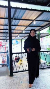 Abaya Haya Luxe Alsyahra Exclusive Gamis Dress Syari Jumbo Jetblack 2 Style Lengan