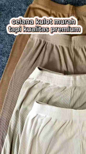 Celana Kulot Premium Highwaist / Kulot Knit Rib Premium / Rajut Terbaru